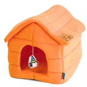 NEW with tags Berkshire Snoopy Peanuts Pet Dog Cat Bed Hut Harvest